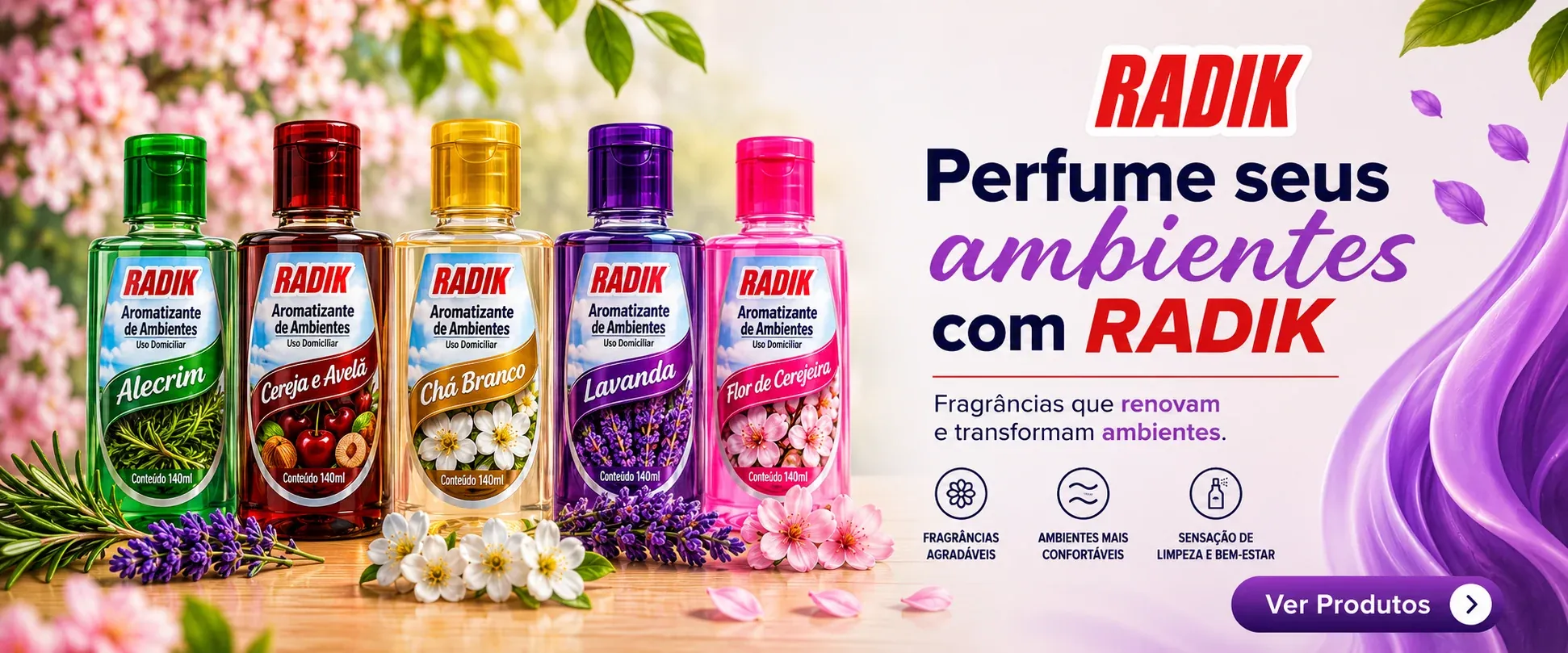 Linha de Aromatizantes de Ambientes Radik